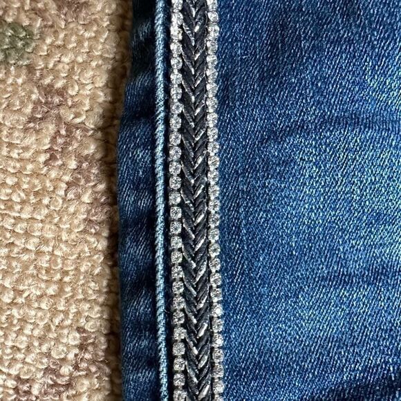 Zara BEJEWELED STRIPE JEANS Z1975 size 4 - Picture 6 of 15